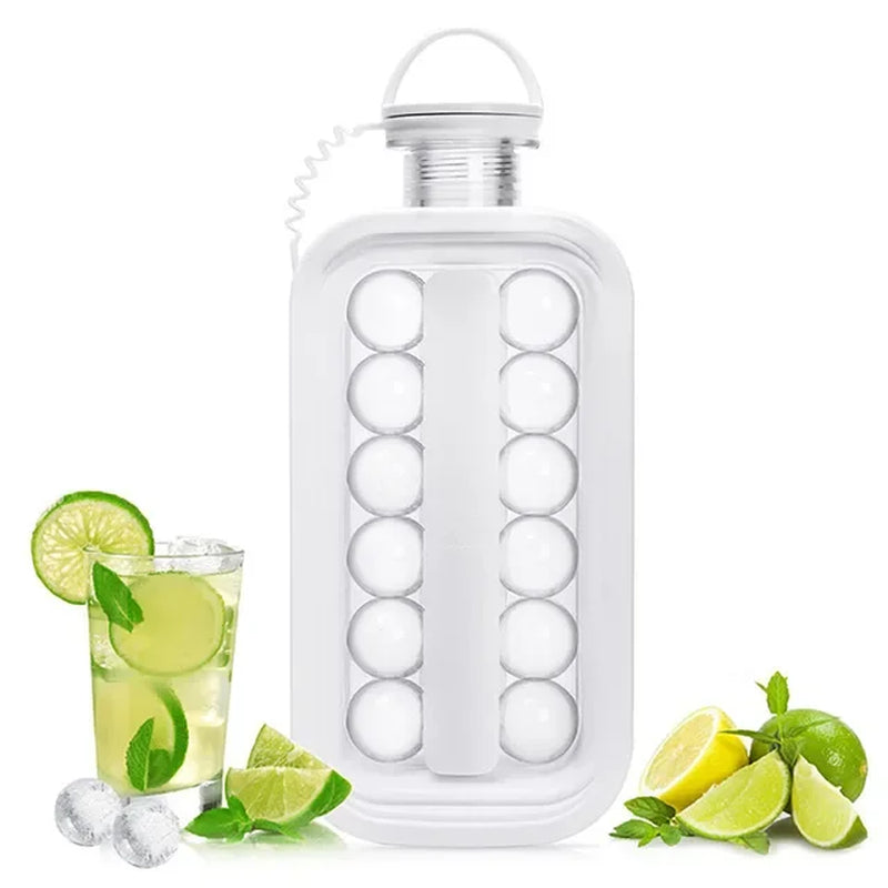 Ice Hockey Pot 2-In-1 Silicone Mold Foldable Ice Box Ice Block Ice Hockey Mold Whiskey Ice Block Mold Making Mold Kitchen Tools