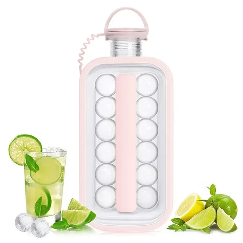 Ice Hockey Pot 2-In-1 Silicone Mold Foldable Ice Box Ice Block Ice Hockey Mold Whiskey Ice Block Mold Making Mold Kitchen Tools