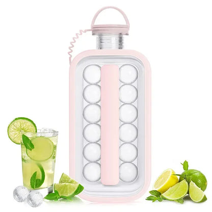 Ice Hockey Pot 2-In-1 Silicone Mold Foldable Ice Box Ice Block Ice Hockey Mold Whiskey Ice Block Mold Making Mold Kitchen Tools