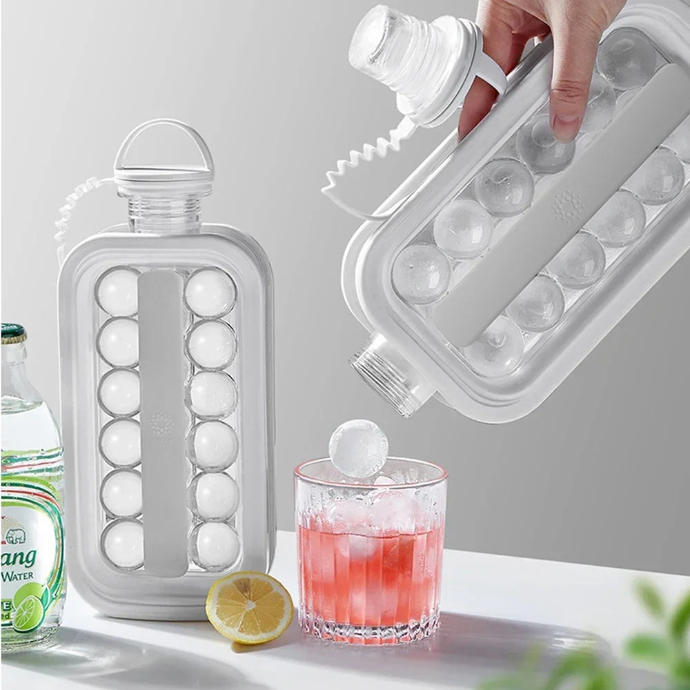 Ice Hockey Pot 2-In-1 Silicone Mold Foldable Ice Box Ice Block Ice Hockey Mold Whiskey Ice Block Mold Making Mold Kitchen Tools
